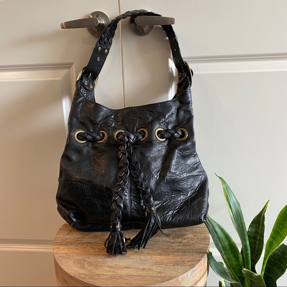 Kooba Distressed Leather Hobo Bag